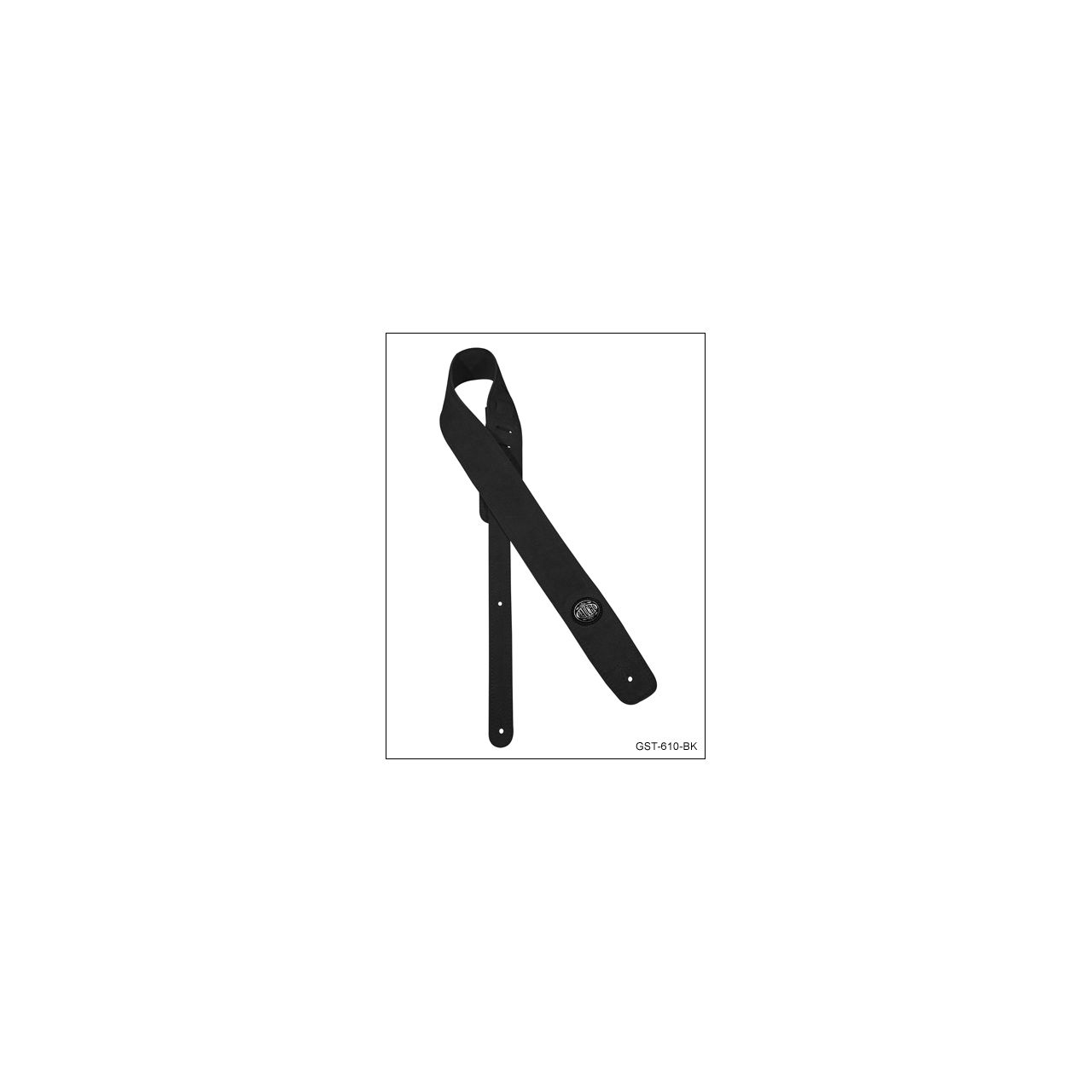 GST-610 BK Wildledergurt gepolstert - schwarz
