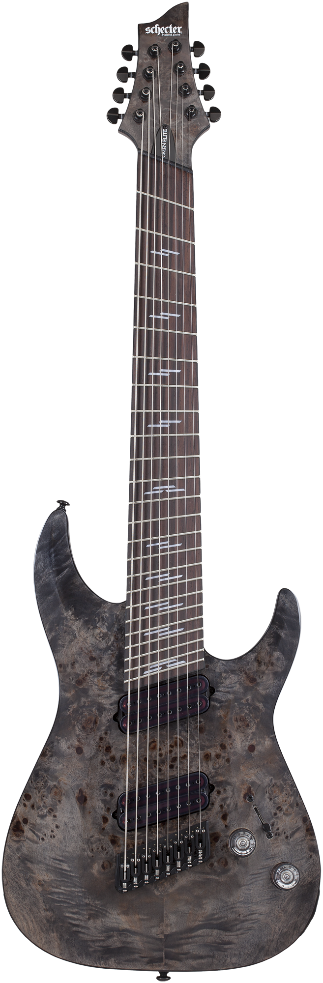 Omen Elite 8 MultiScale Charcoal E-Gitarre