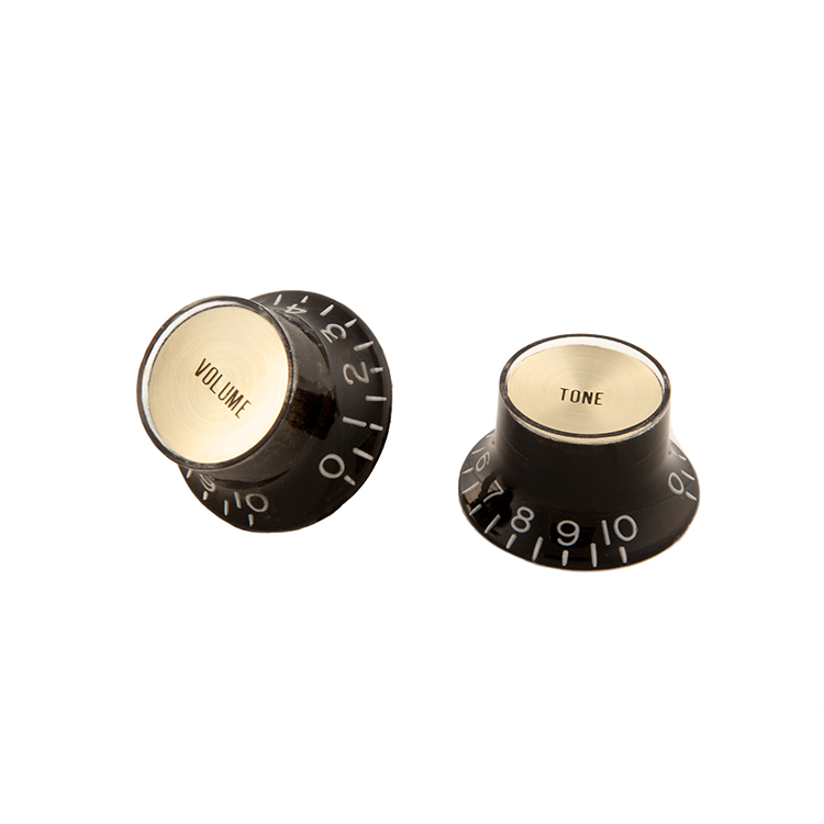 PRMK-020 Top Hat Knobs Schwarz-Gold