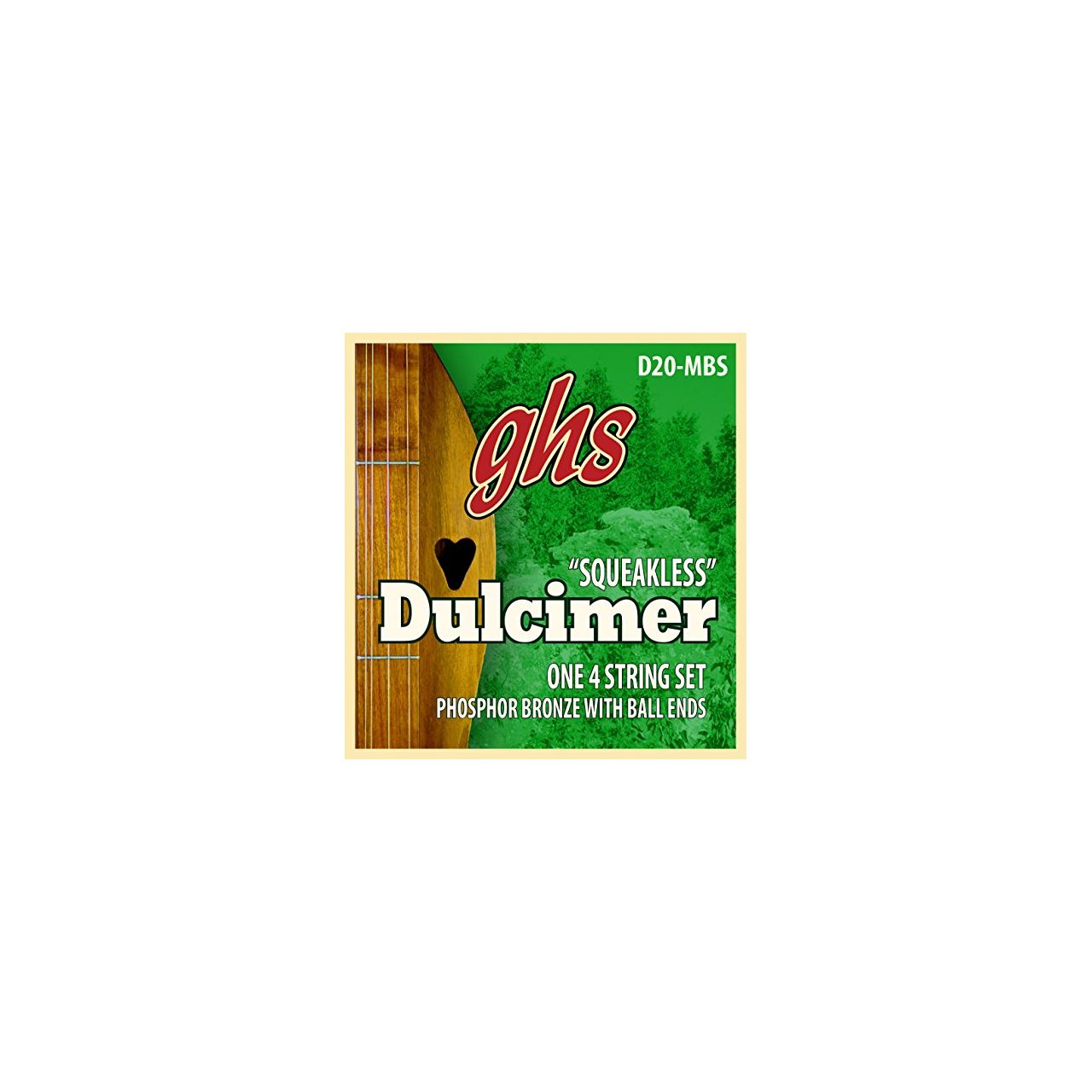 D20-MBS - Dulcimer Set, D-Mixolydian Tuning, Ball End, Squeakless