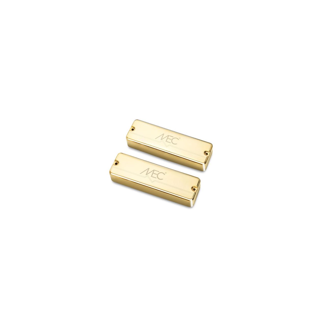 Soapbar Humbucker Bass Pickup Set, Metal Cover, 5-String - Gold