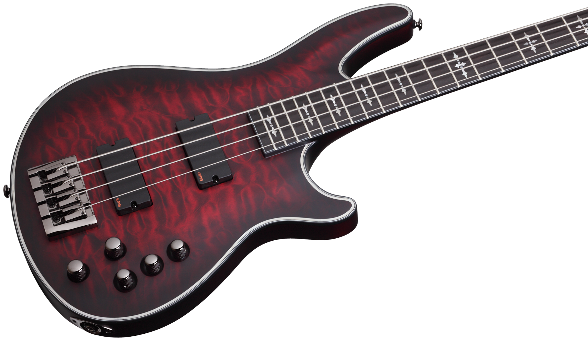 Hellraiser Extreme-4 Bass Crimson Red Burst Satin