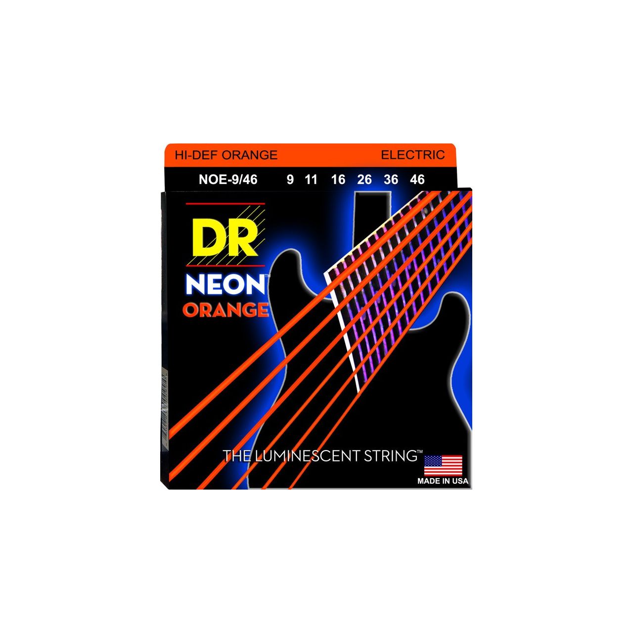 Hi-Def Neon Saitensatz für E-Gitarre Orange 009-046 Hi-Def Neon Saitensatz für E-Gitarre Orange 009-046