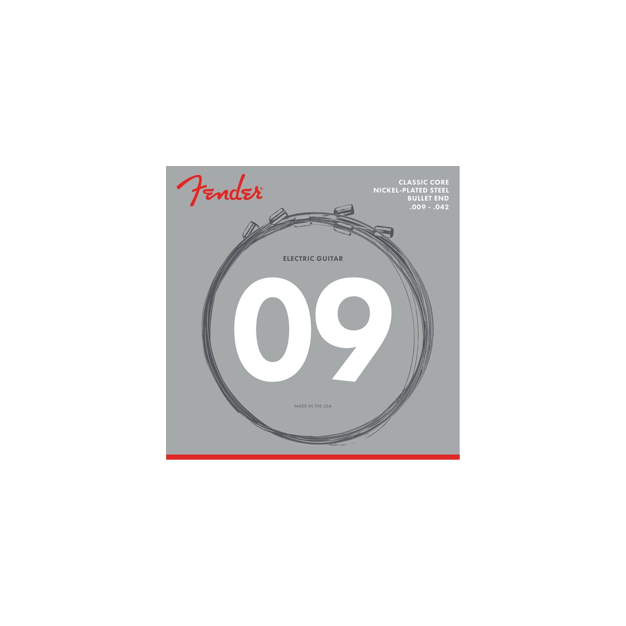 Classic Core Electric Guitar Strings, 3255L, Nickel Plated Steel, Bullet Ends (.009-.042) 