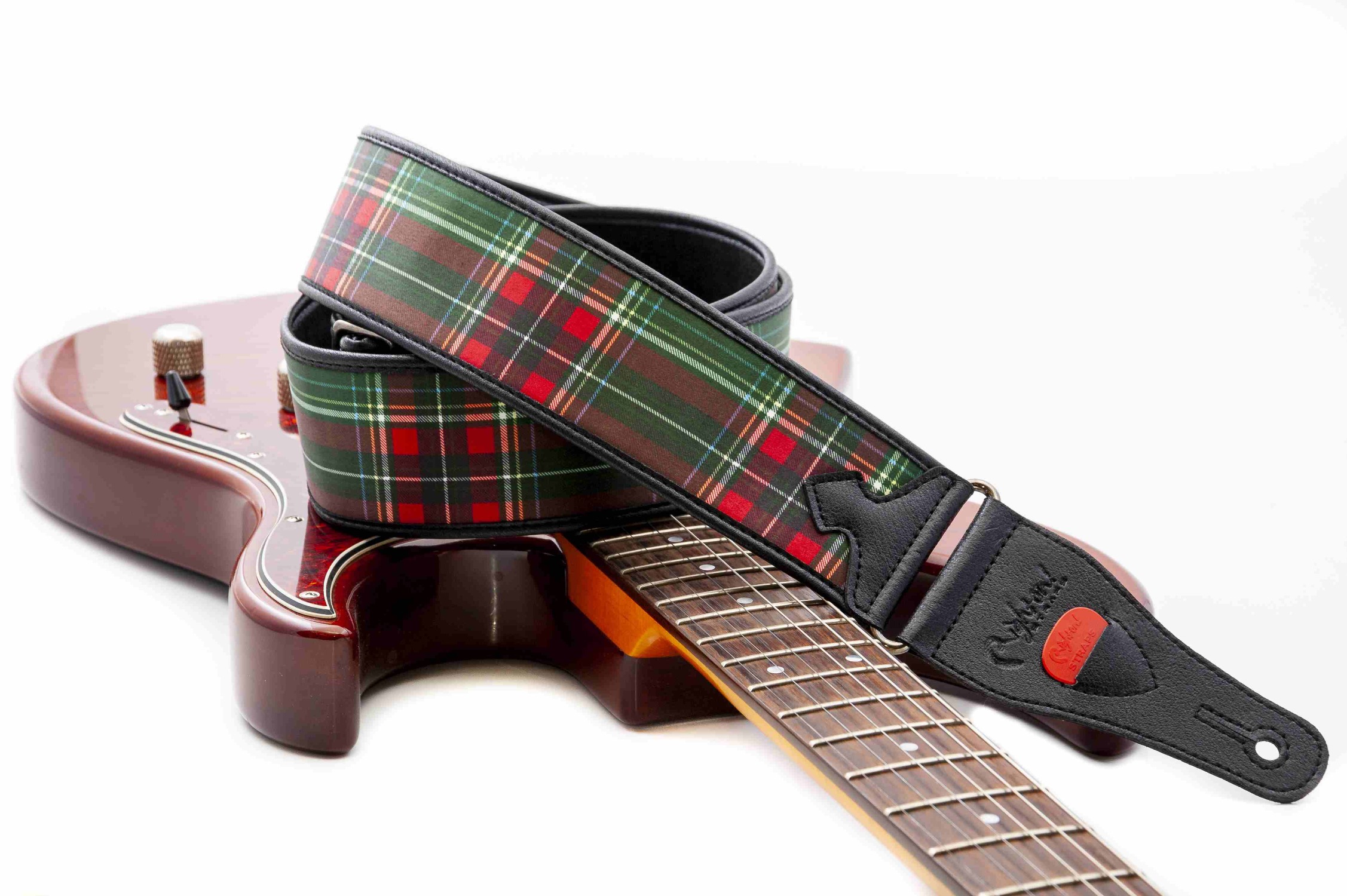 Tartan Green Guitar Strap