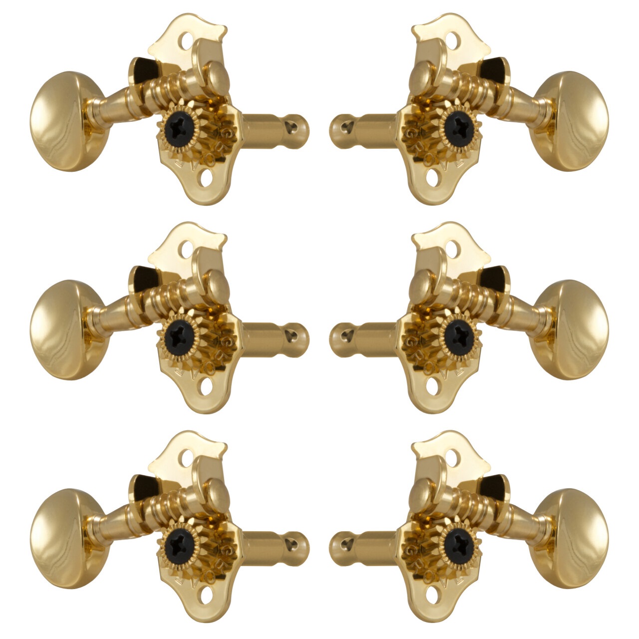 V98G Sta-Tite Machine Head, Vertical - Guitar Machine Heads, 3 + 3 - Gold