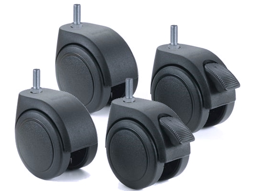 Rollensatz mit 4 Lenkrollen 75 mm