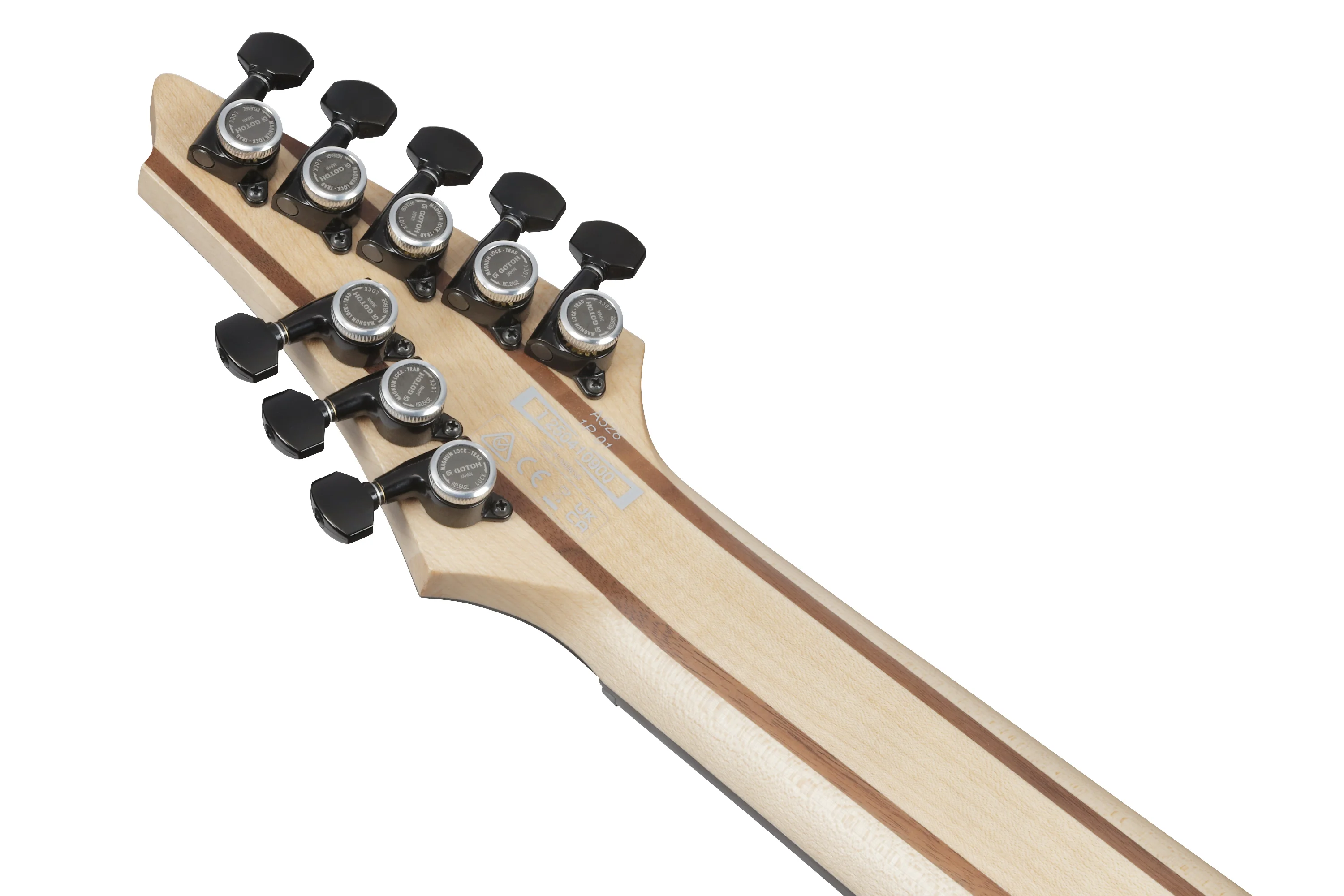Ibanez A528-IPT Kopf Rückseite mit Schrauben der Mechaniken