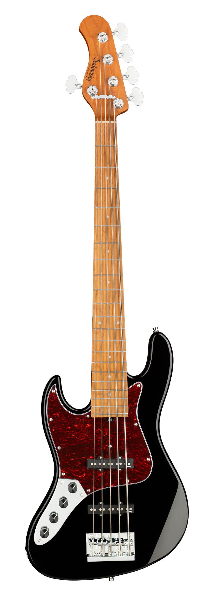 MetroExpress 21-Fret Vintage J/J Bass Lefthand Solid Black (B-Stock)