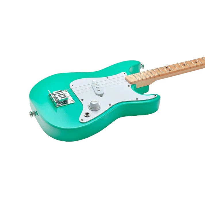 X Fender Stratocaster grün 3-saitige Kindergitarre 