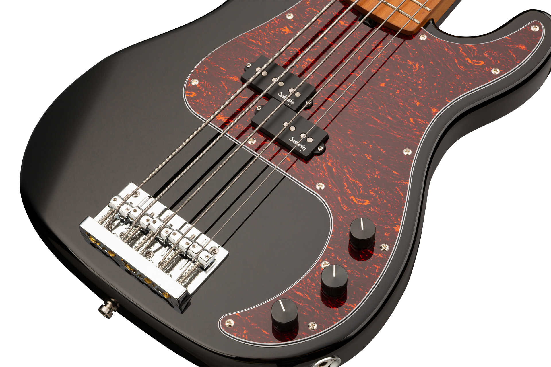 MetroExpress Ultra Vintage P Bass, 5-String Solid Black High Polish
