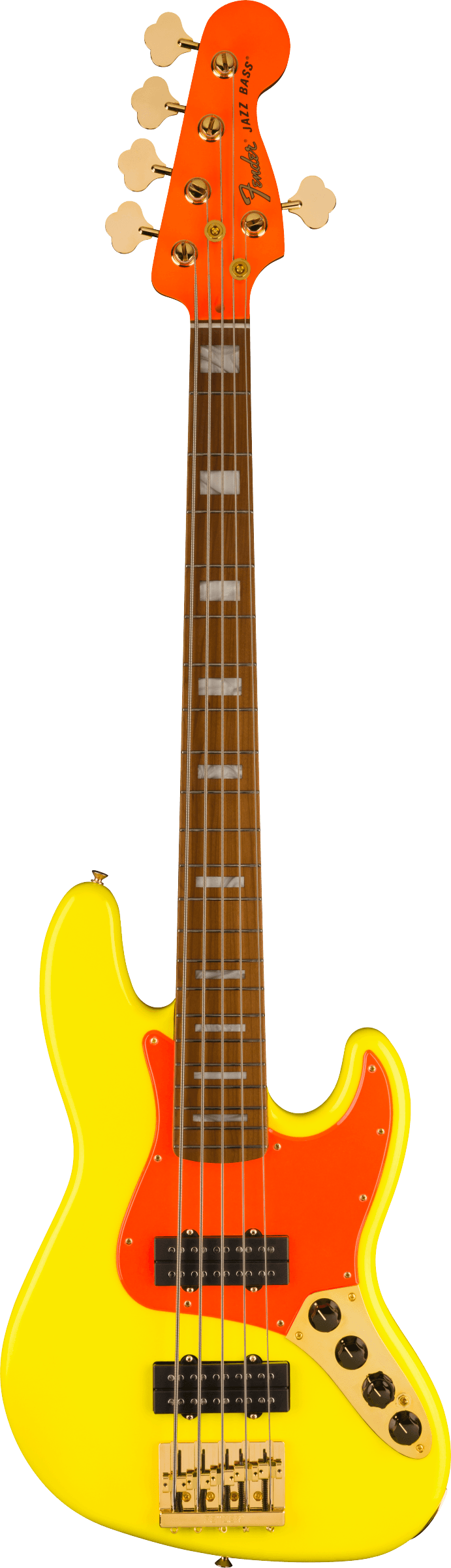 MonoNeon Jazz Bass® V, Maple Fingerboard, Neon Yellow