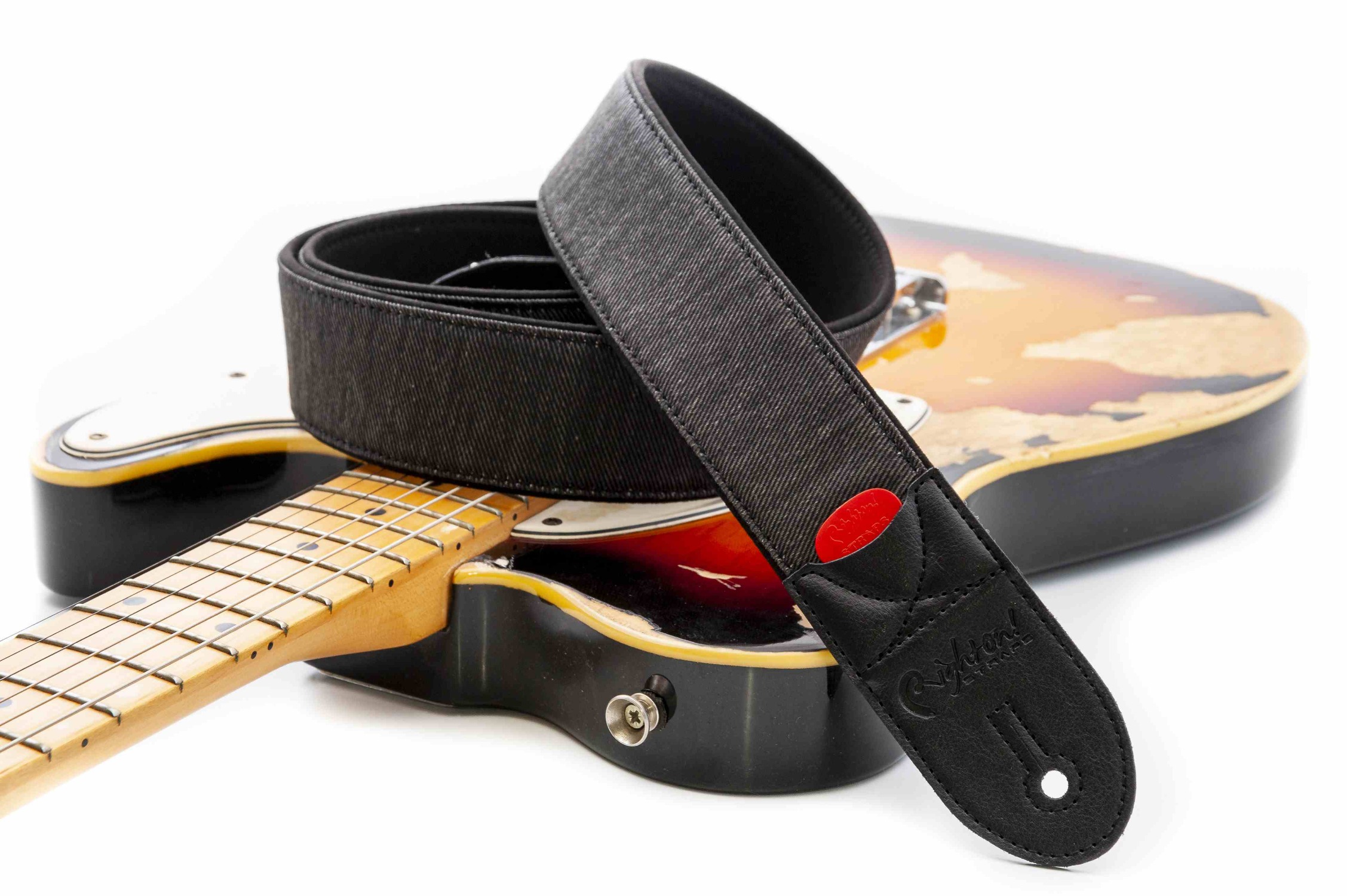 Denim-50 Black Guitar Strap
