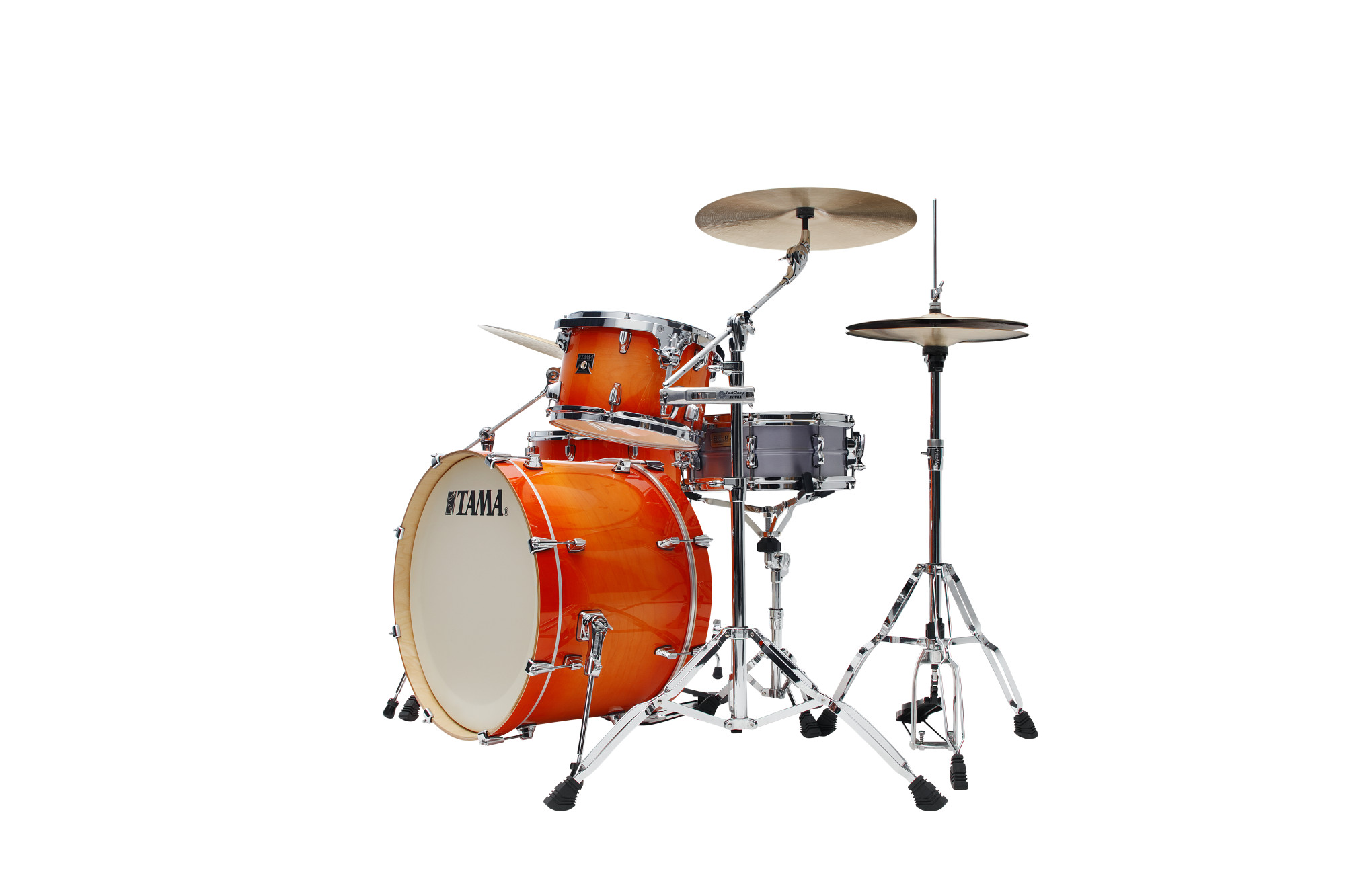 Superstar Maple Shell Kit 3 teilig - Tangerine Lacquer Burst + Hardware Kit