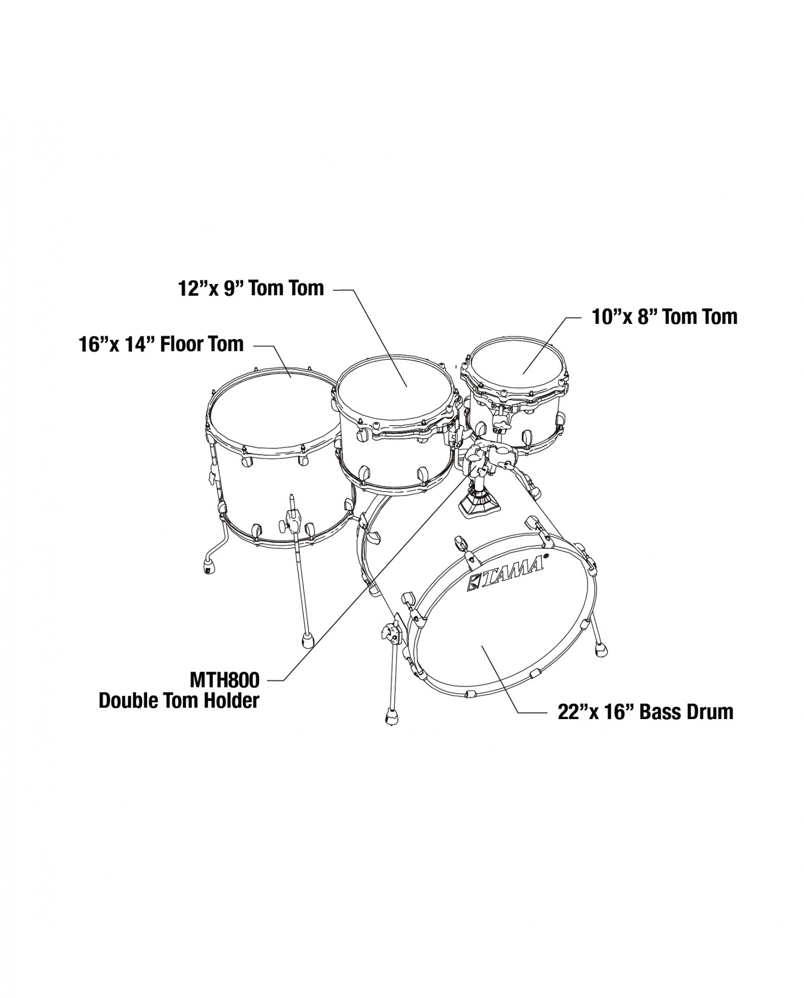 MBS42S Starclassic Performer Shell Kit 4 teilig - Piano Black