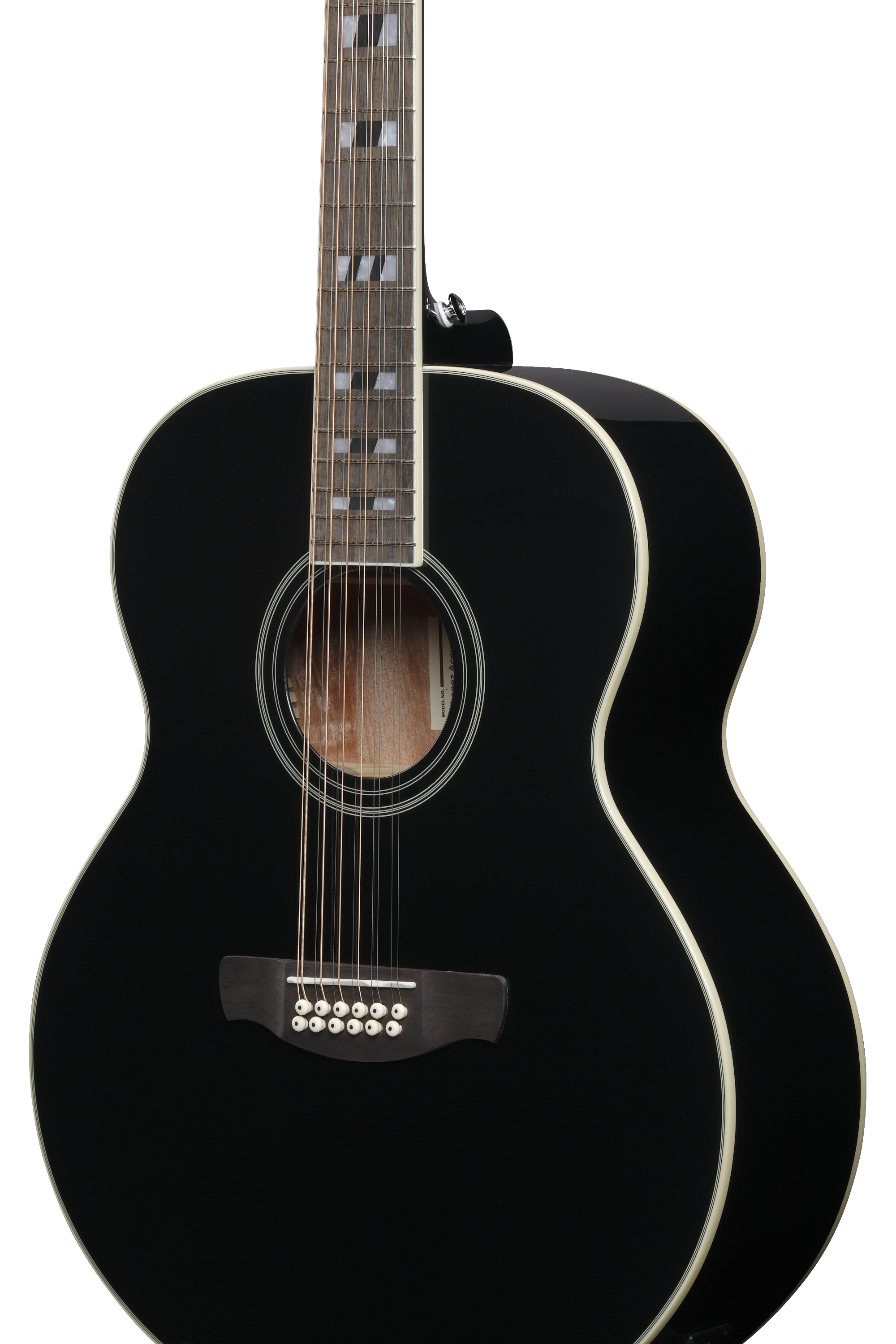 AJ7012M1E-BK 12-string Westerngitarre Black High Gloss
