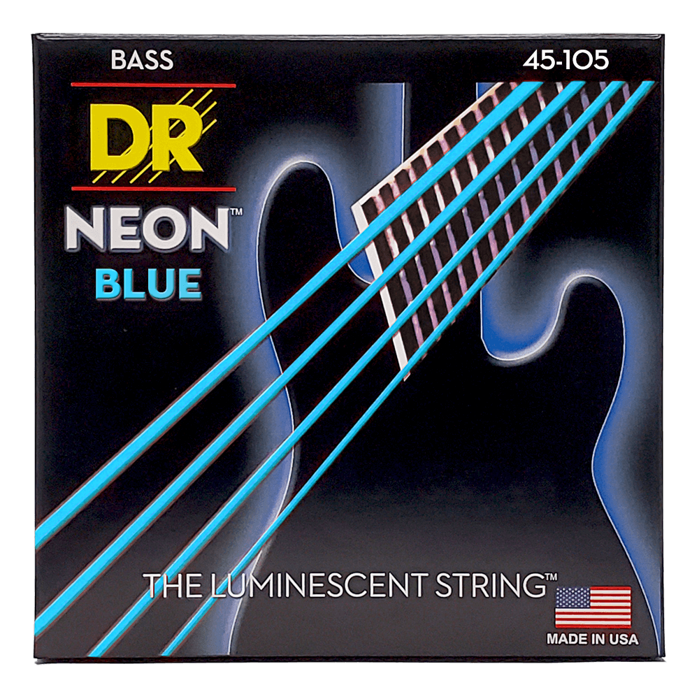 HI-DEF NEON- BLUE Colored Bass Strings Medium 45-105
