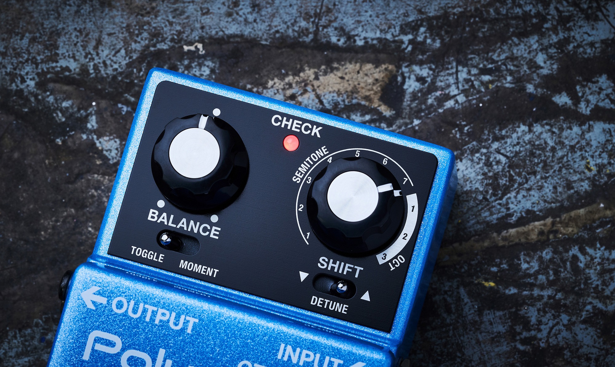 Nahaufnahme des Balance-Reglers für Wet/Dry-Mix