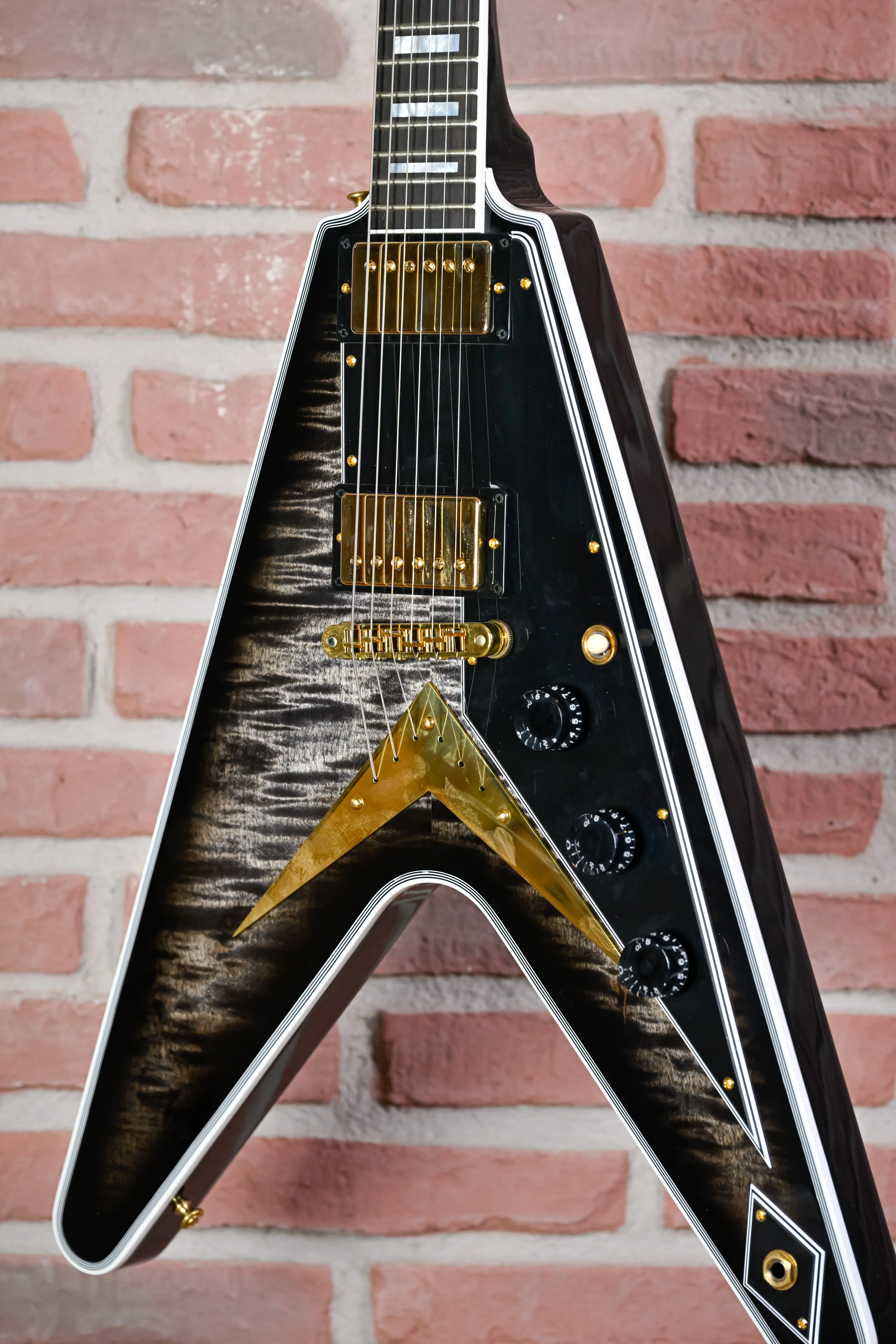 Flying V Custom Figured Cobra Burst Gloss