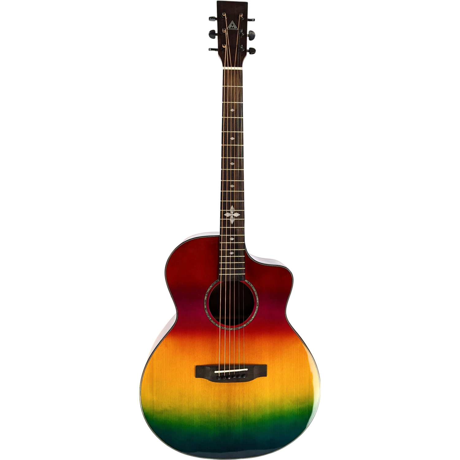 AMI MJ10-CE-RB Mini Jumbo Rainbow Cut EQ 