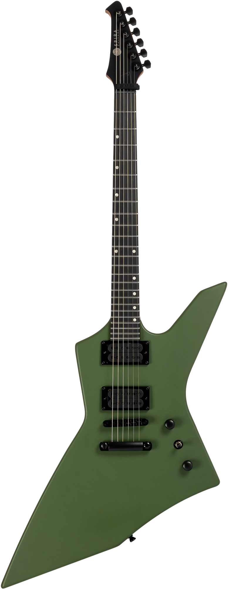 Spira X-400 MGR – E-Gitarre im markanten Offset-Explorer-Design mit Satin-Grün-Finish