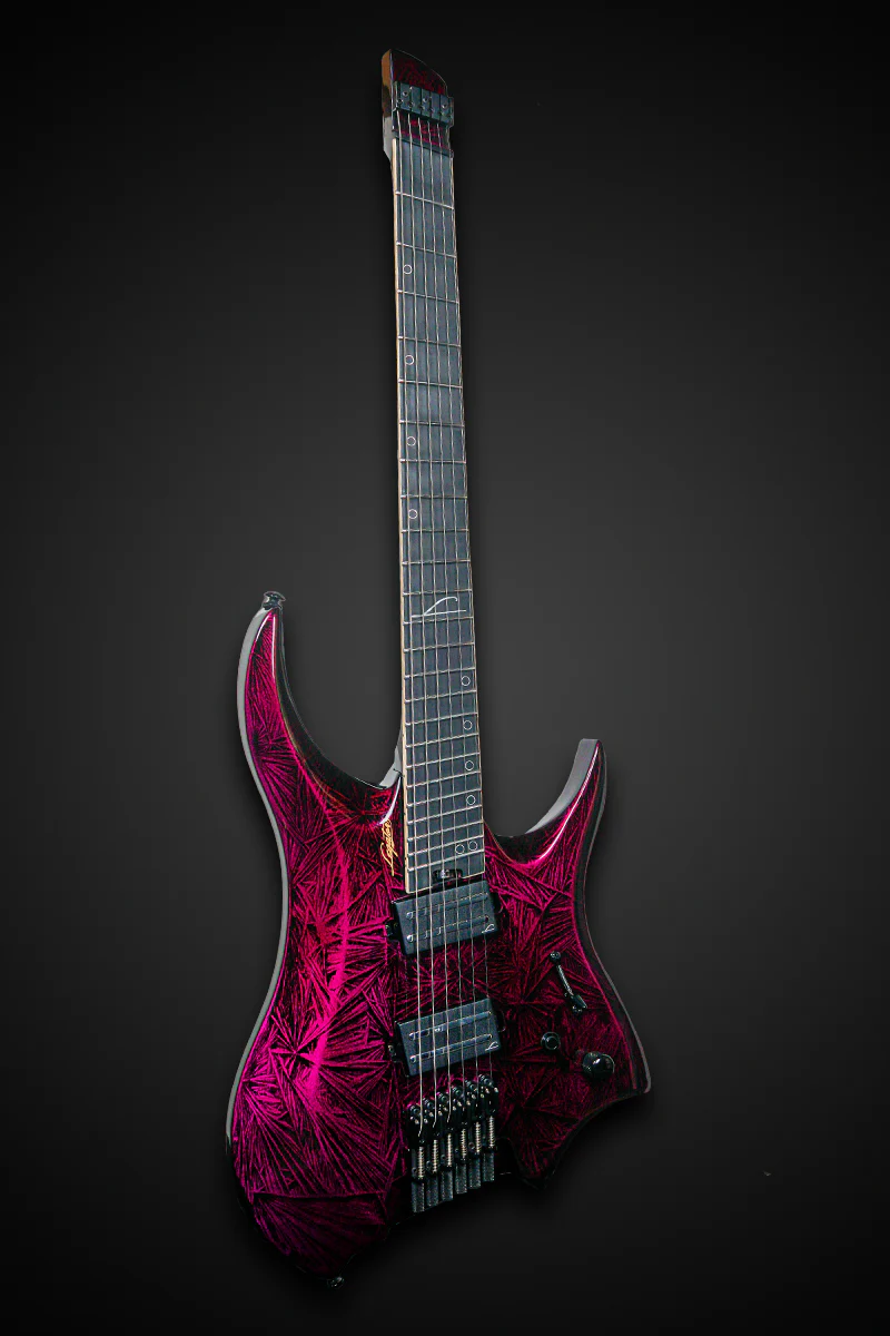 Revenant 6-String Multiscale Headless E-Gitarre Gloss Purple Rain