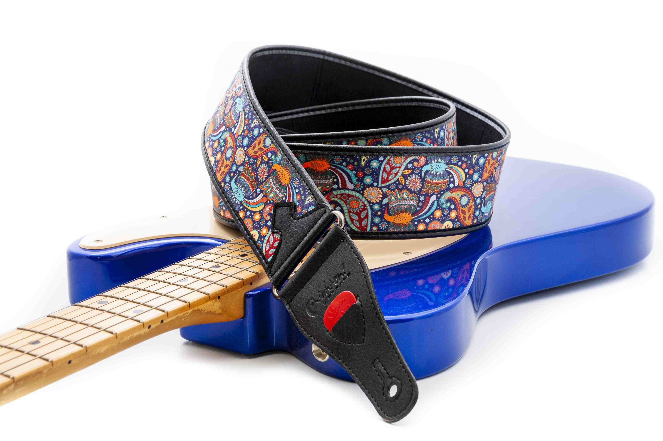Kashmir Blue Guitar Strap