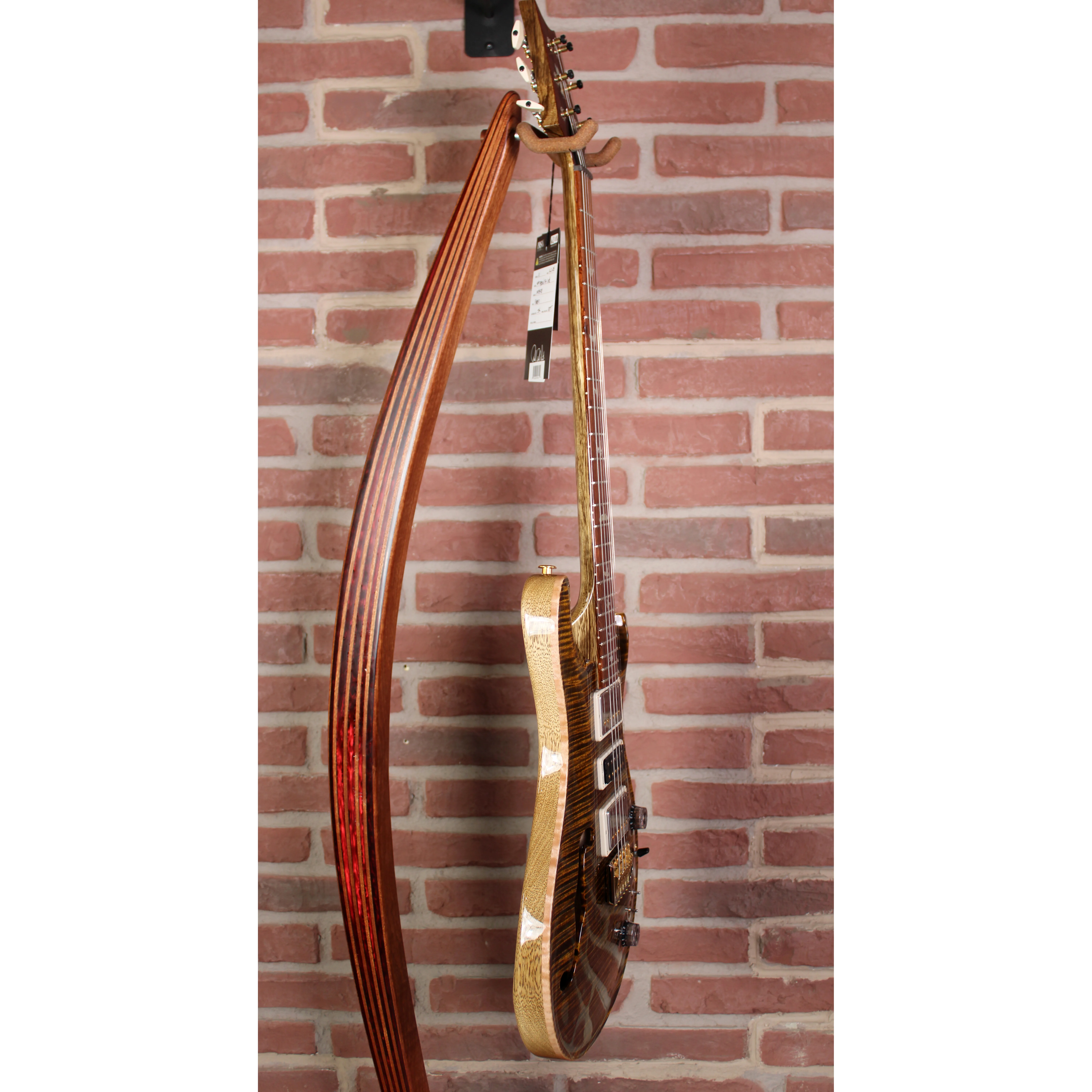 PRS 40th Anniversary Special Semi-Hollow Ltd Yellow Tiger Seitenprofil mit Bindings