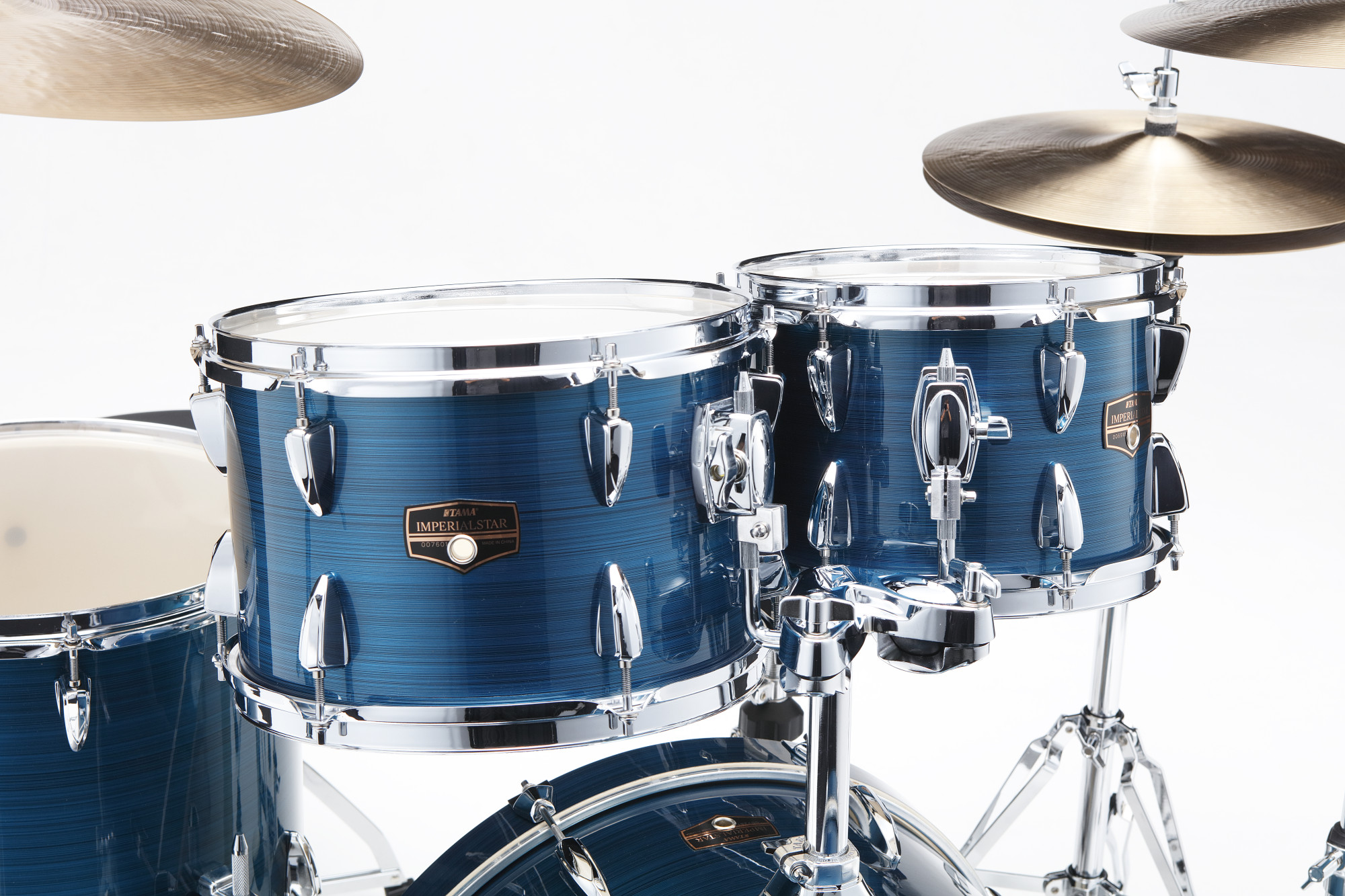 IP50H6W Imperialstar Drum Set 5 teilig - Hairline Blue + Hardware