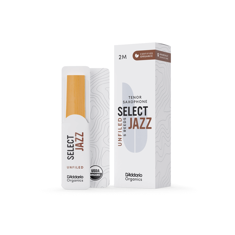 Unfiled Organic Select Jazz Blätter für Tenorsaxophon, Stärke 2, medium, 5er-Packung