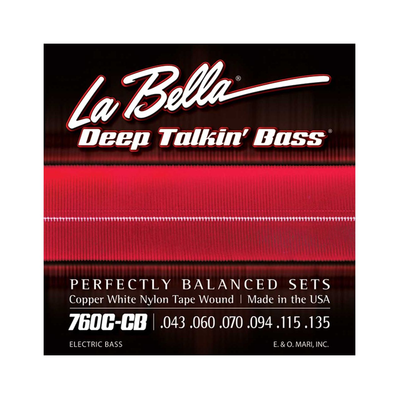 760CB White Nylon  060/135 - Saitensatz für 6-Saiter Bass