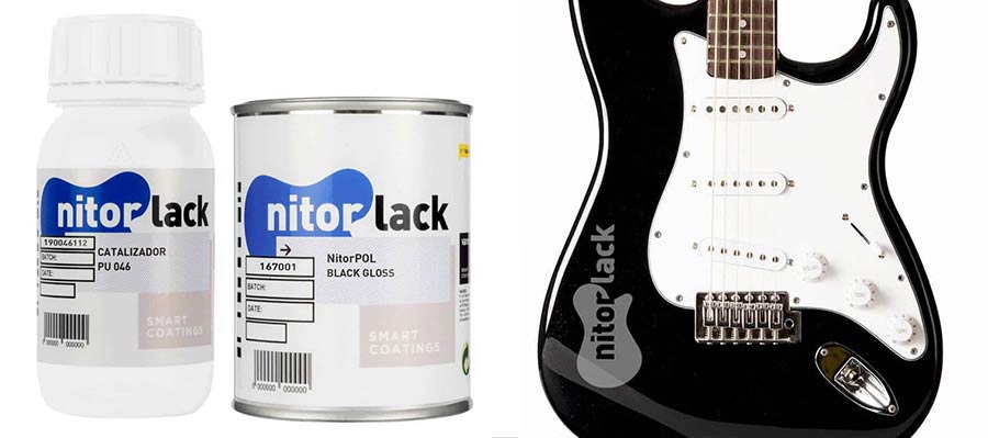 NitorPOL Polyurethanlack black gloss - 500ml Dose + 250ml Trockner