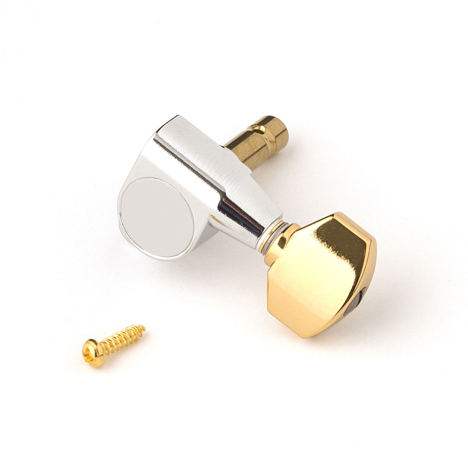 Phase II Locking Tuner, Bass-side, HYBRID w/Gold Buttons