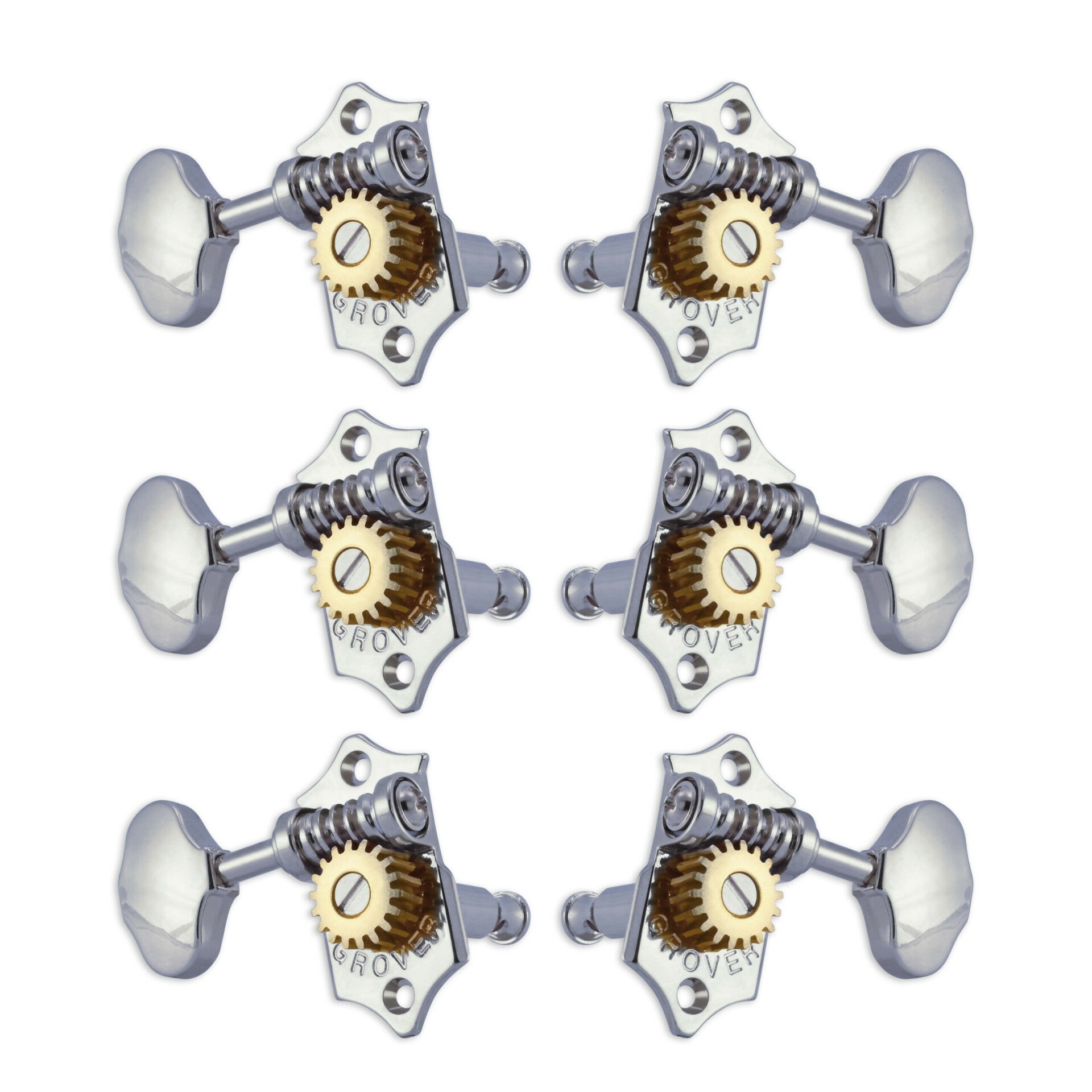 V97-18C Original Sta-Tite  Machine Head 3 + 3 - Chrome