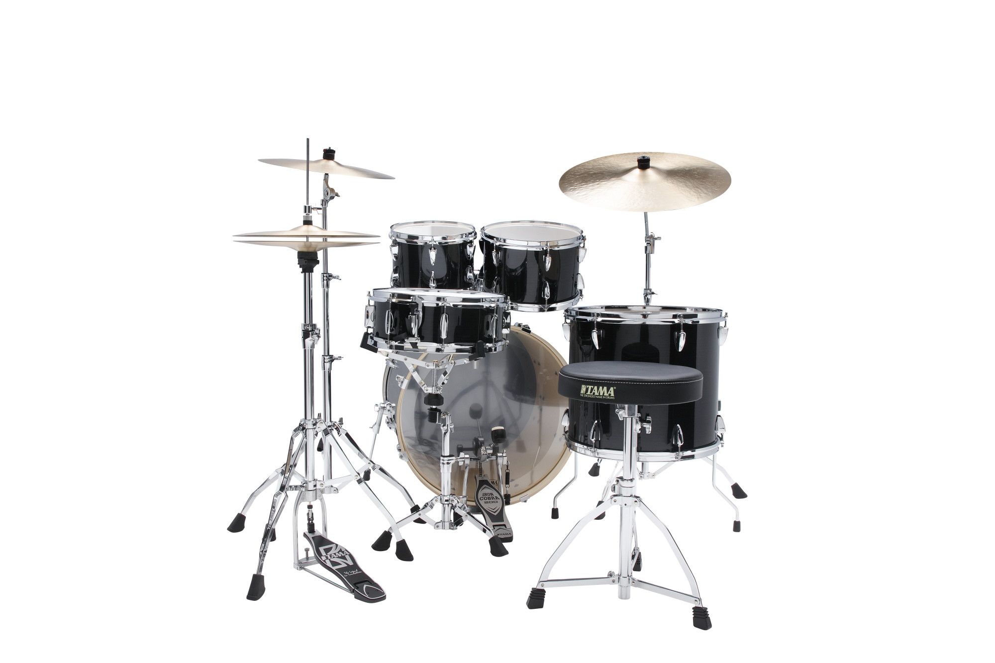 IP52H6W Imperialstar Drum Set 5 teilig - Hairline Black + Hardware