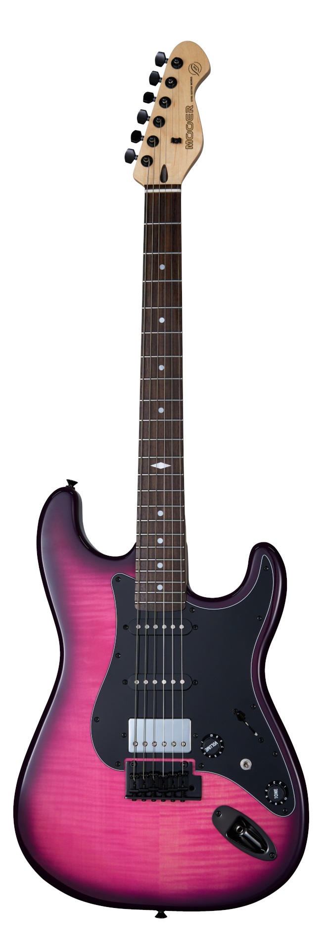 Mooer MSC31 Pro E-Gitarre Frontansicht in Purple Burst