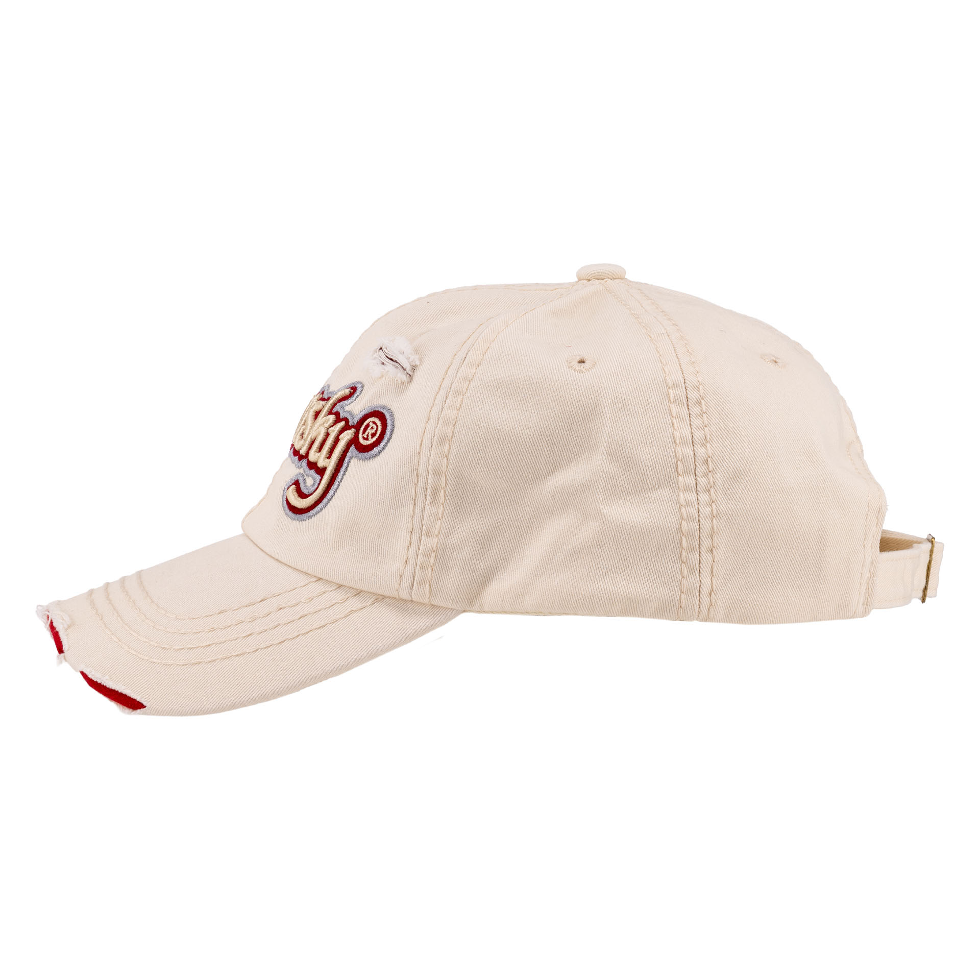 Vintage Cap with Embroidered Logo, White - Unisize