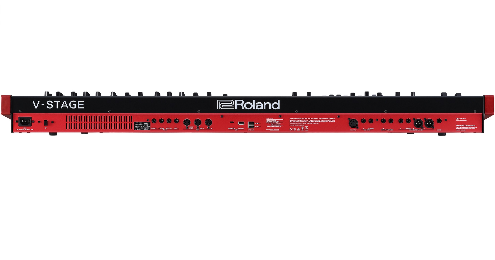Anschlussmöglichkeiten des Roland V-Stage 76 – USB, MIDI und Audio-Ausgänge für vielseitige Verbindungen