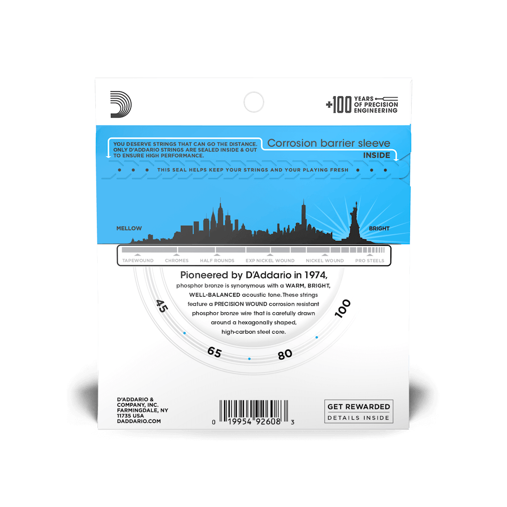 EPBB170 Saiten für Akustik-Bassgitarre, Phosphorbronze, 45-100, Long Scale