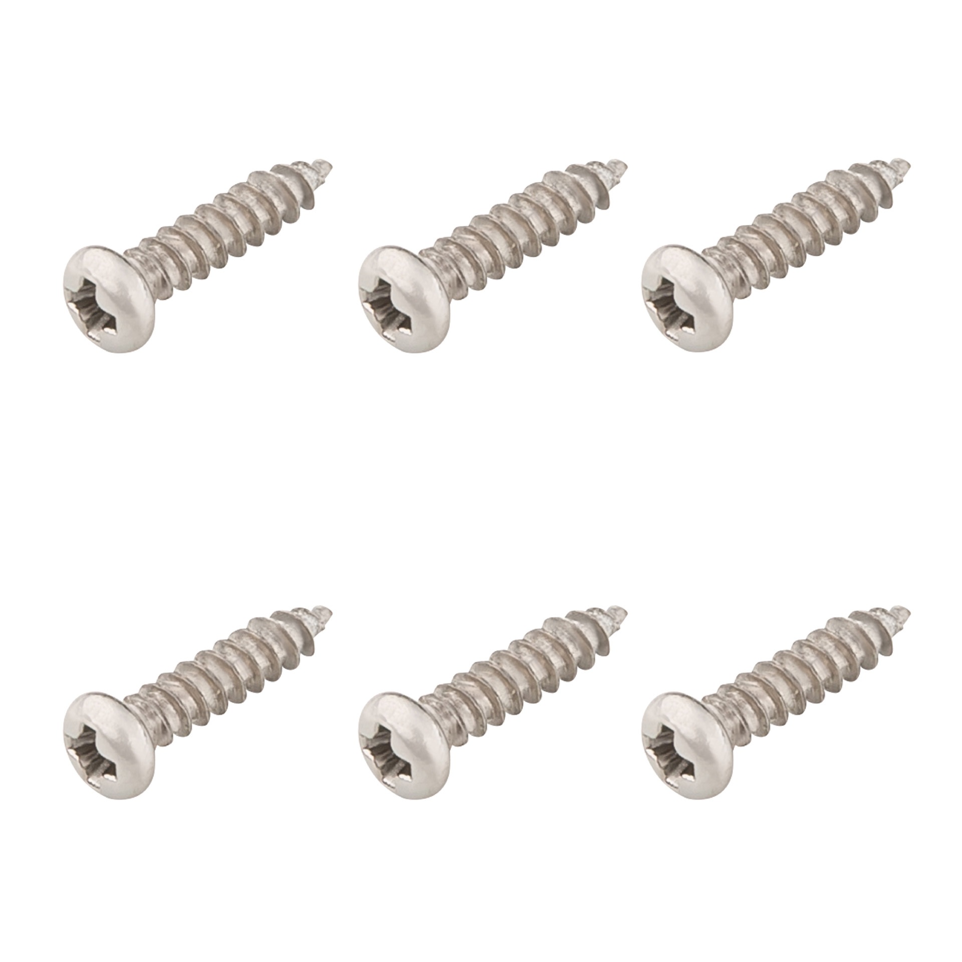 Wood Screw for Machine Heads 2.2 mm x 9.5 mm, 6 pcs., - Satin Chrome