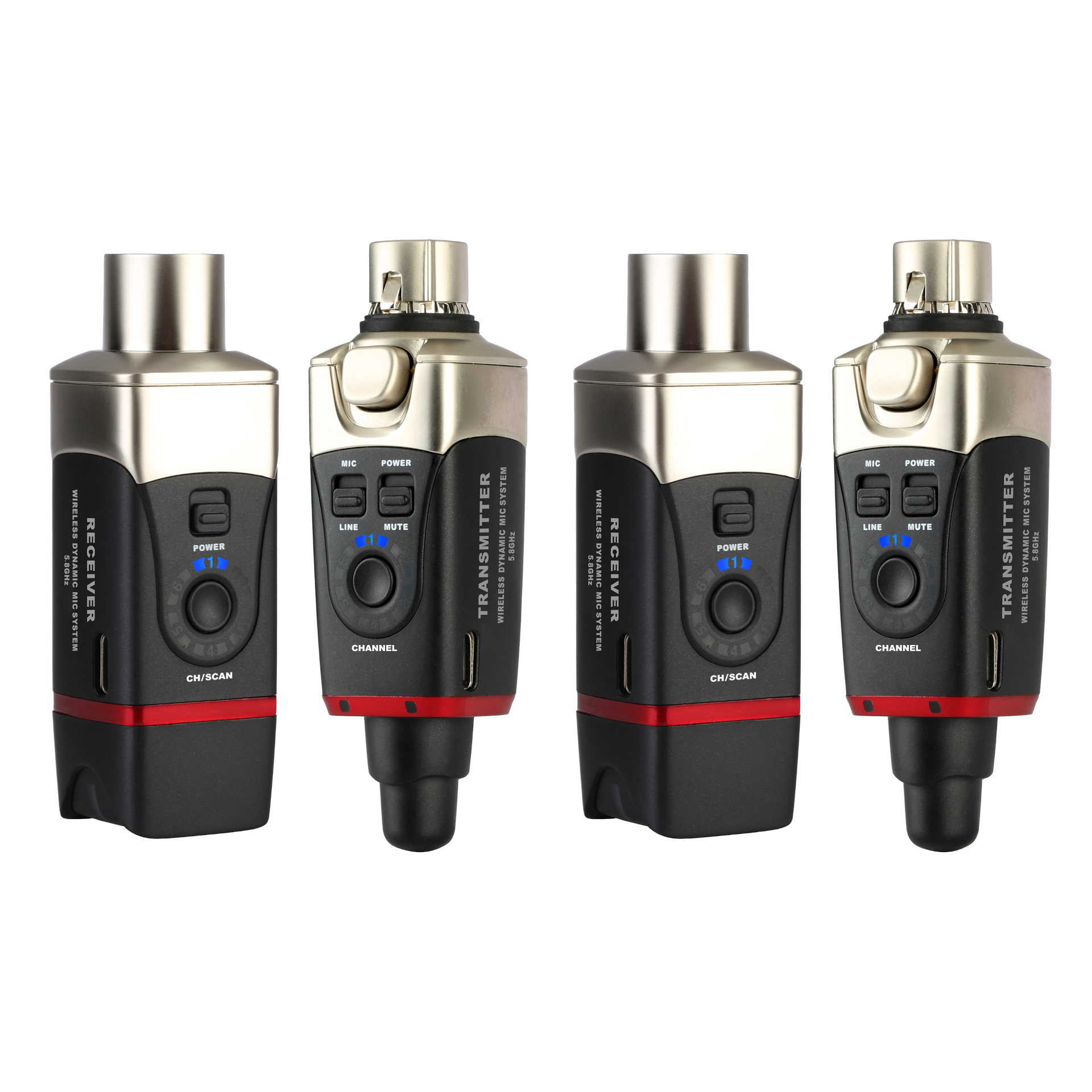 U35D Dual Wireless System for PA/DJ Systems, 5.8 GHz