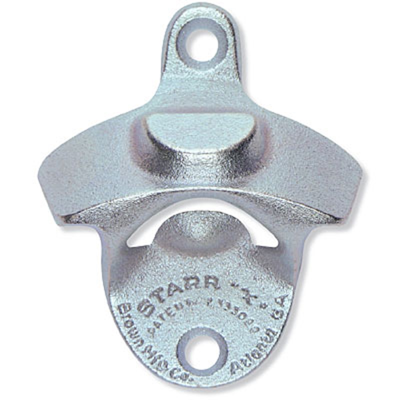 STARR X Wandflaschenöffner mit Magnet für Kronkorken vom Lieblingsbier, Silber