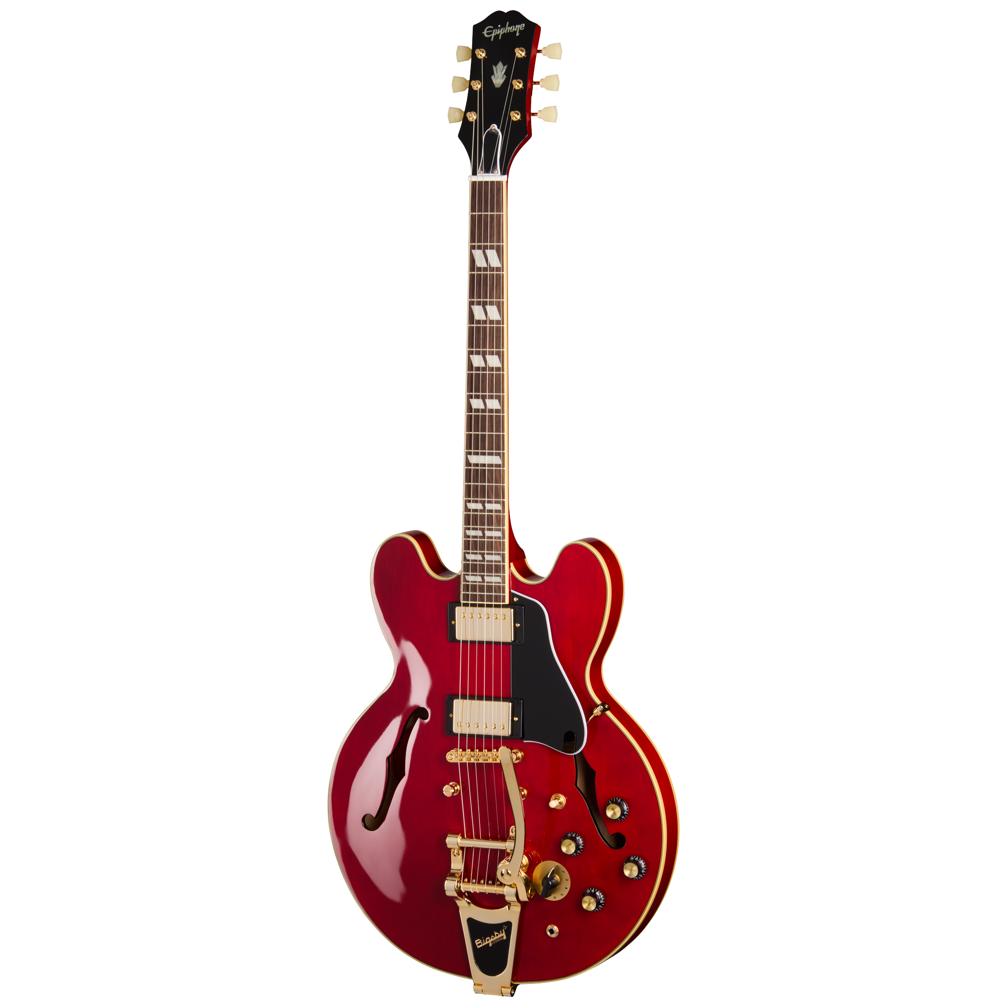 Epiphone Back to the Future ES-345 Limited Edition Gitarre in Cherry Red mit Bigsby Vibrato