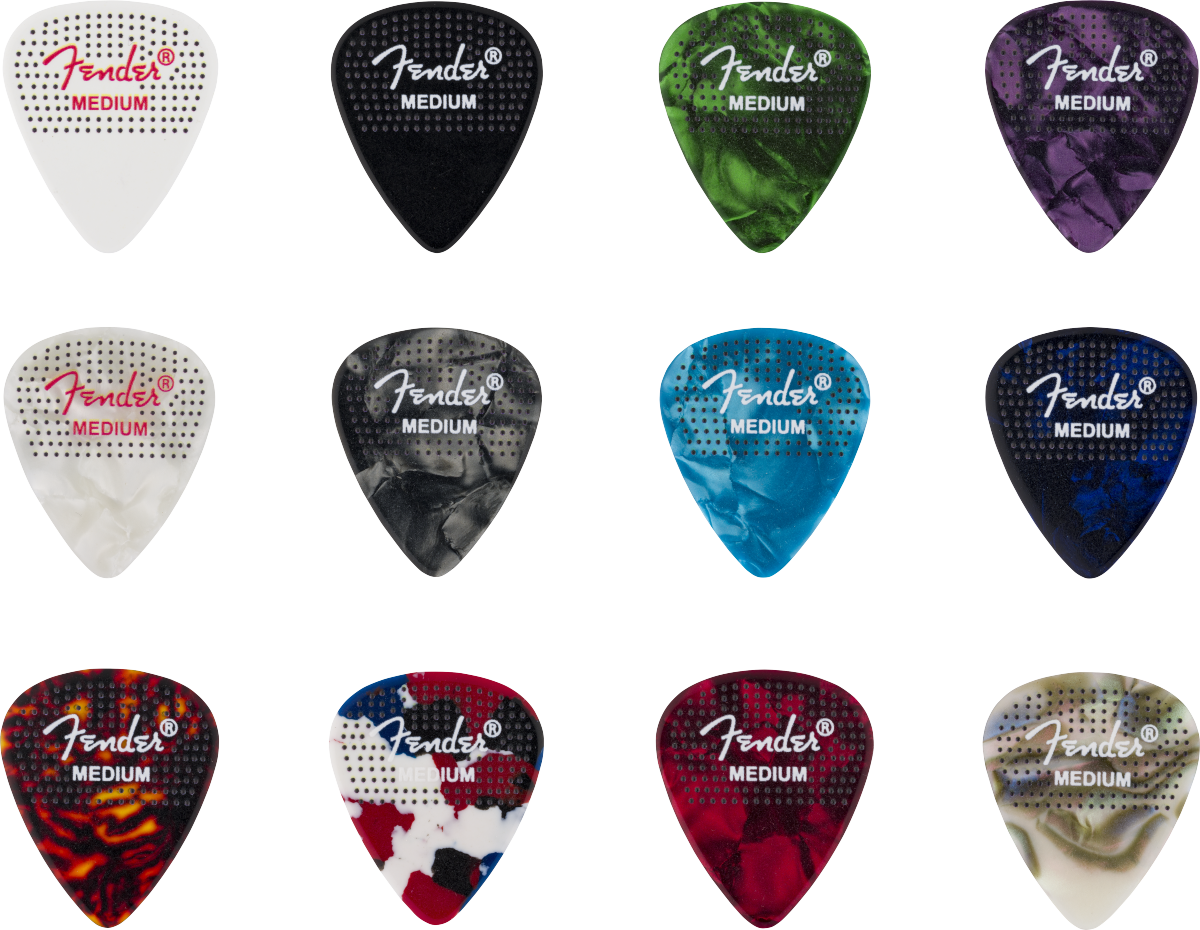 351 Dotted Celluloid Picks 12pcs Medium