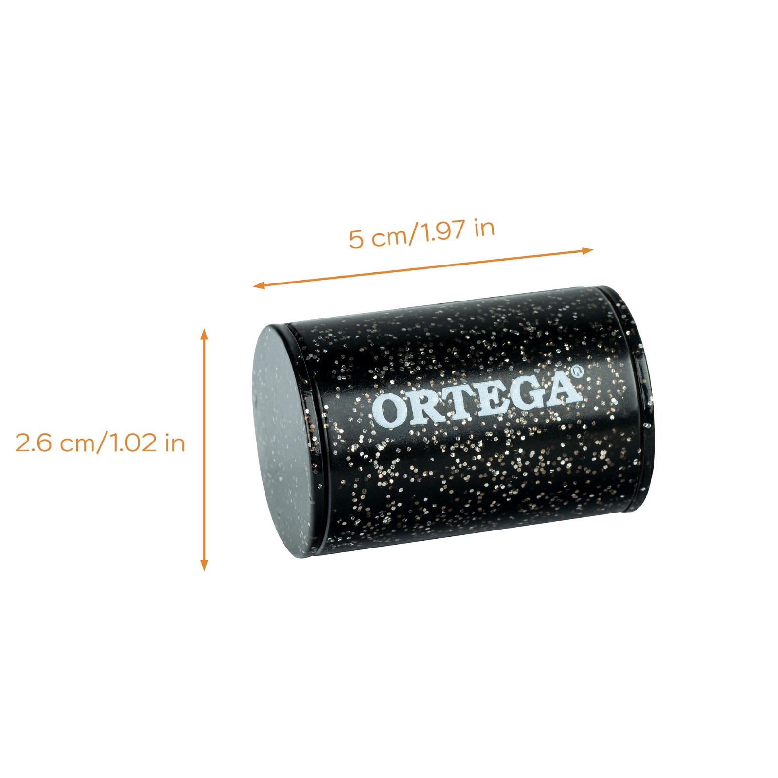 PVC Finger Shaker - Black / Silver Sparkle