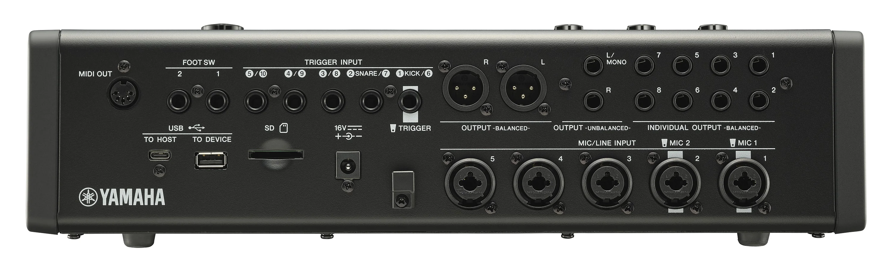 Yamaha EAD50 Rückseite mit Anschlüssen