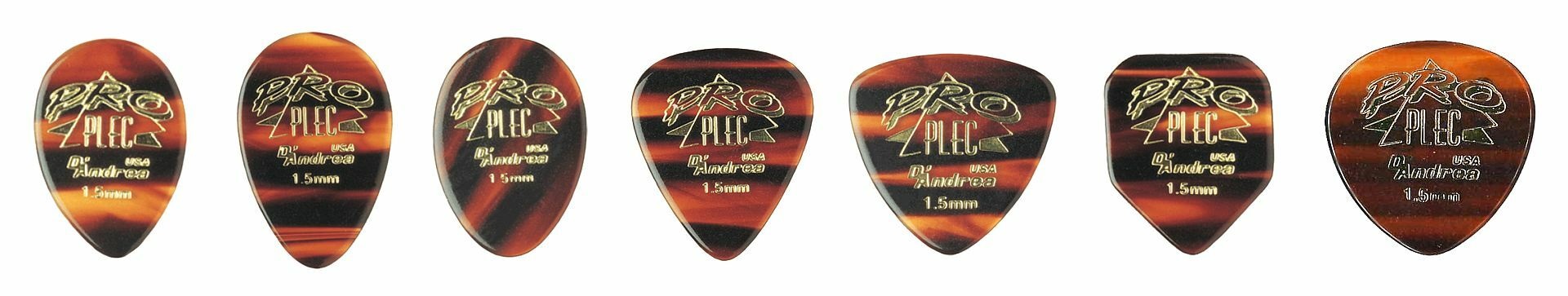 Pro Plec Picks - Assorted Shapes (PRO-6), 144 pcs Pick Kit, 1.50 mm, Shell