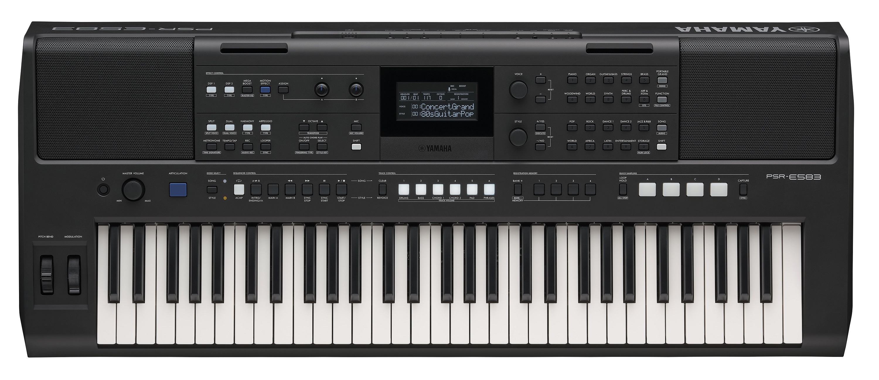 Yamaha PSR-E583 Obenansicht