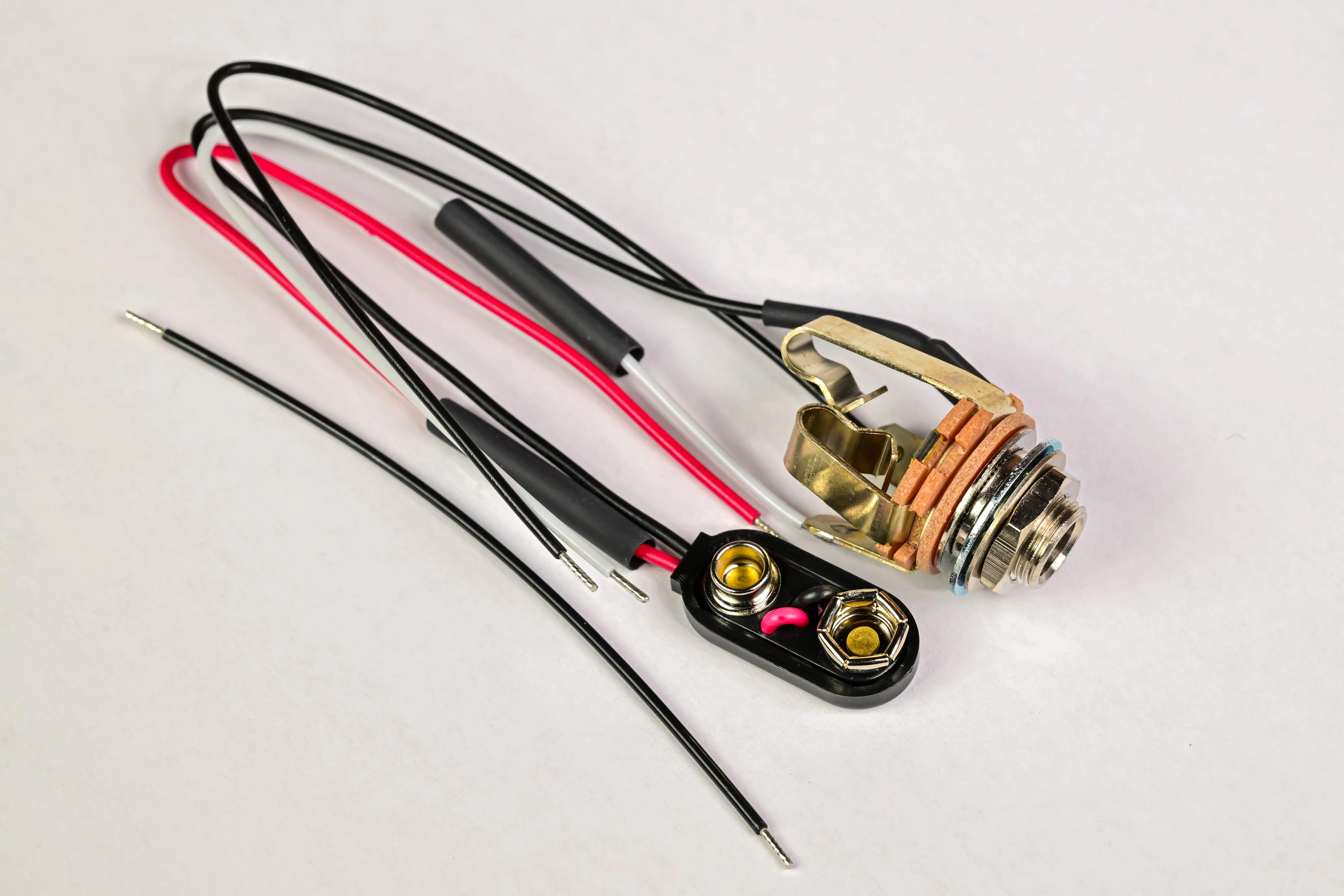 Batterieclip & Switchcraft Stereo-Klinkenbuchse Anschlussset
