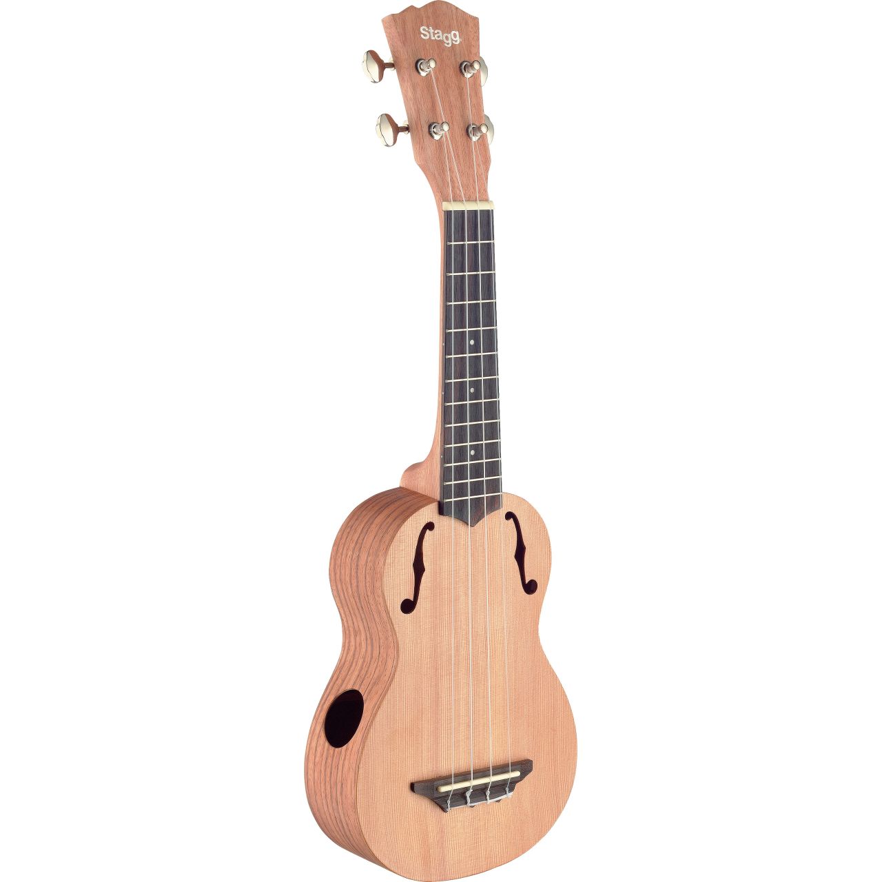 Stagg USX-ROS-S Sopran-Ukulele mit massiver Zederndecke